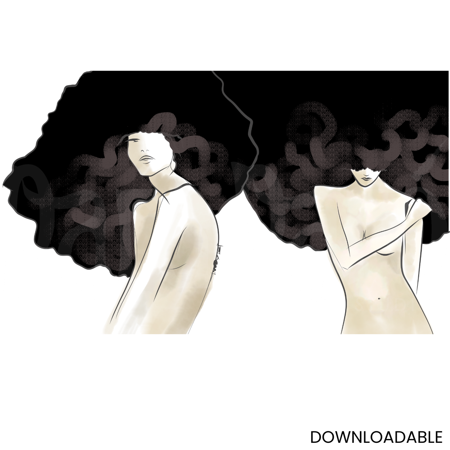 Self Affirmation Woman Face PNG Sublimation Digital Wall Art