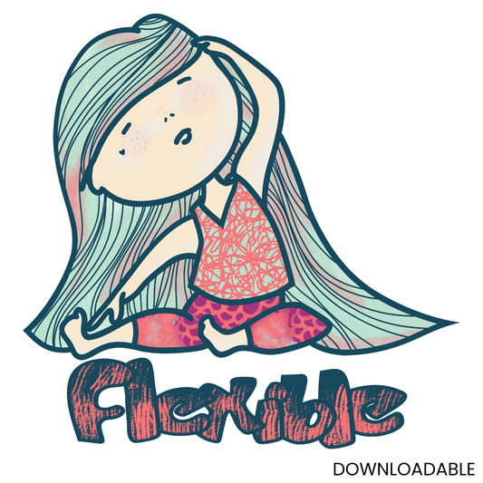 DIY Kids Yoga Pose PNG Sublimation Digital Wall Art