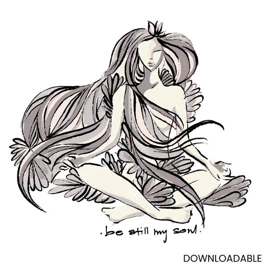 Sukhasana Yoga Pose PNG Sublimation Digital Wall Art