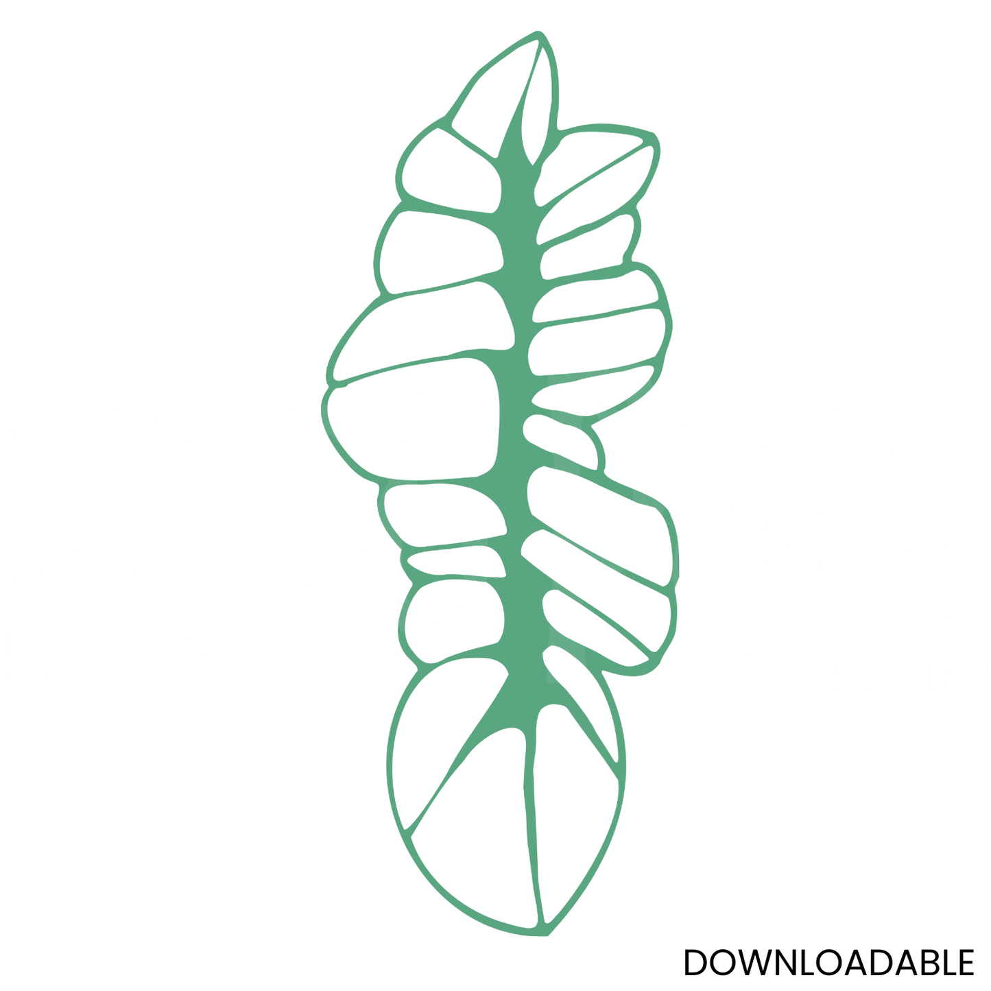 Organic Leaf Shape – Laser-Ready Cut & Engrave Design