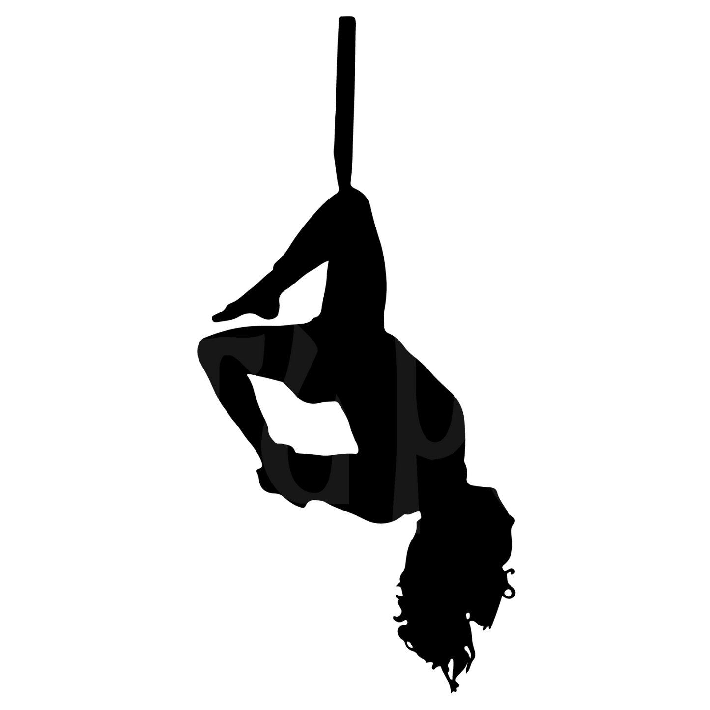 Aerial Yoga Silhouette SVG | Pigeon Pose on Silks