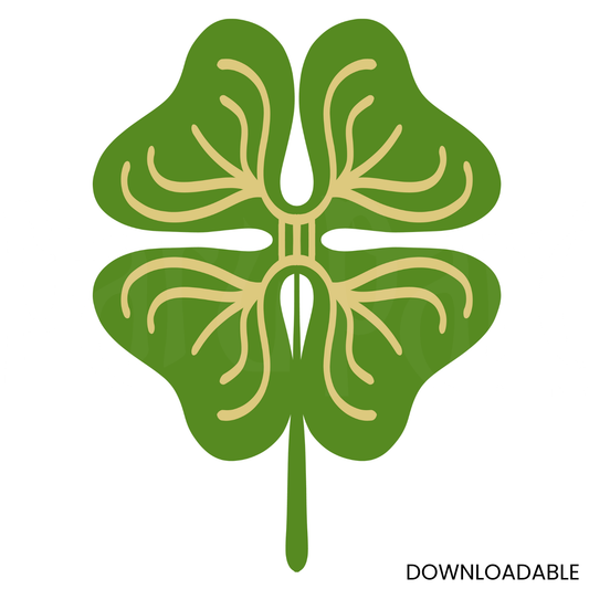 Four-Leaf Clover Vector | Digital Design for Crafting