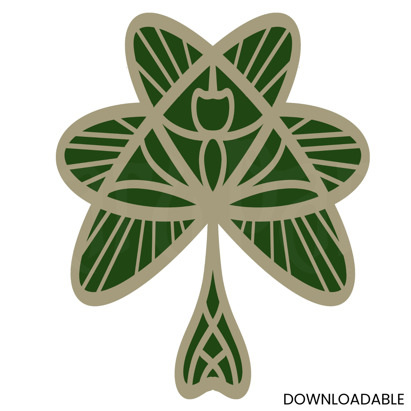 Abstract Clover Cut File | Geometric Shamrock Design for DIY Crafts