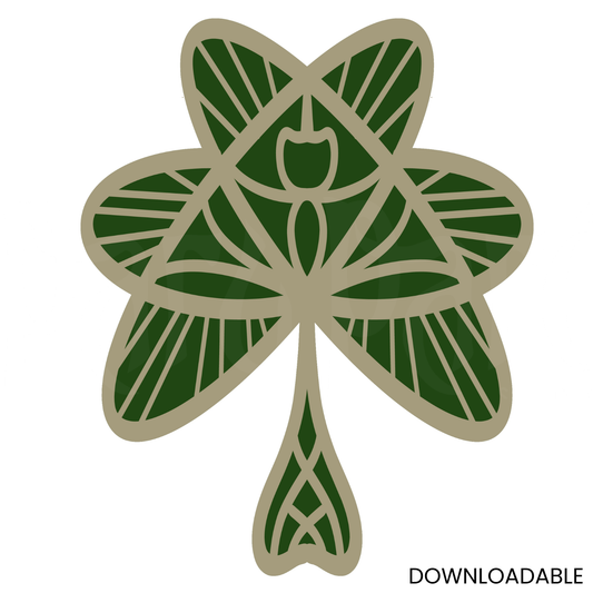 Abstract Clover Cut File | Geometric Shamrock Design for DIY Crafts