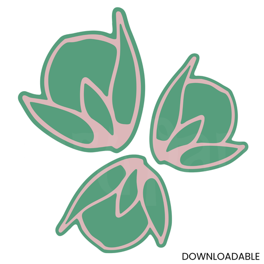 Triple Bloom SVG | Unique Floral Cut File for Crafts