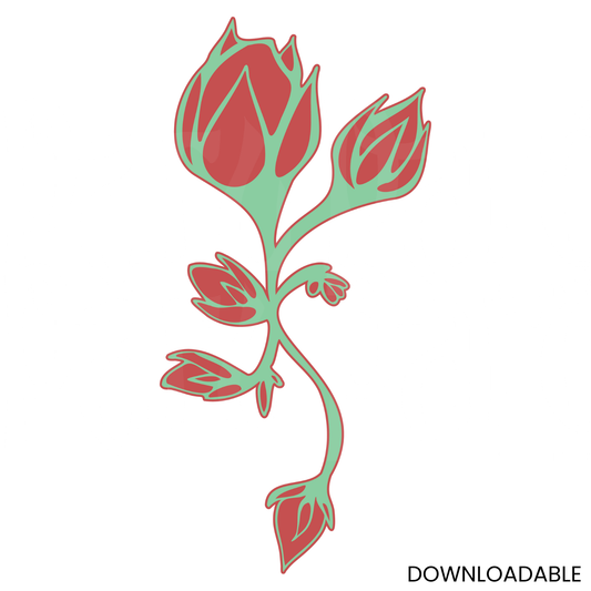 Chic Botanical Rosebud SVG | Perfect for Craft Projects