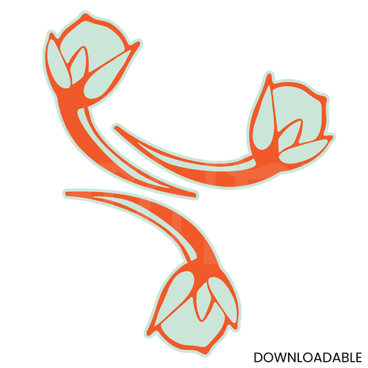 Flowing Rosebud SVG | Stylish Floral Digital Design