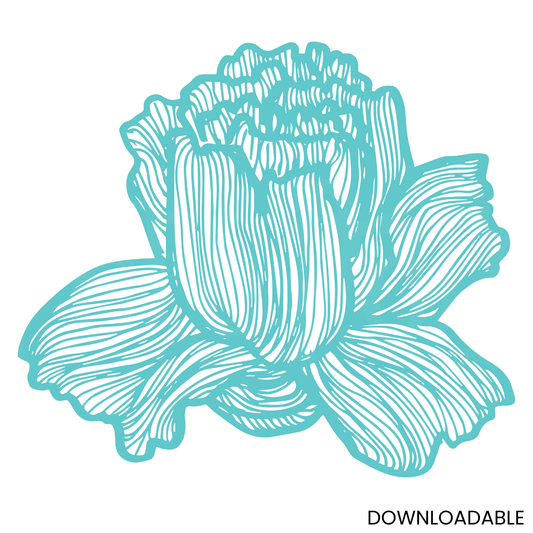 Vintage Blossom – Engraved Floral Illustration