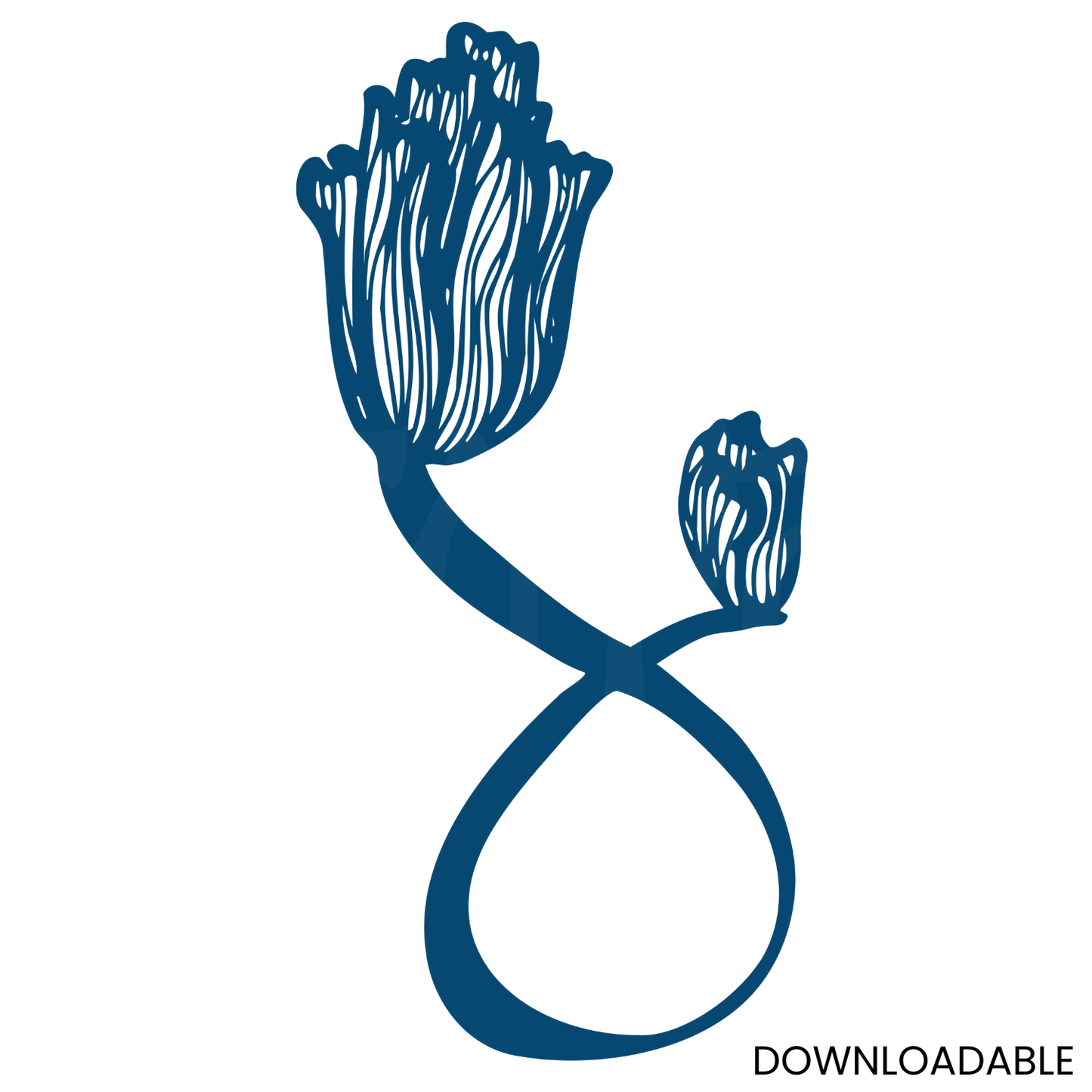 Infinity Floral Cut File – Digital Download for Projects