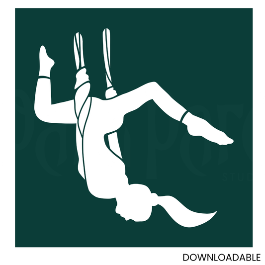 Aerial Silks Acrobat Silhouette – Digital Cut File