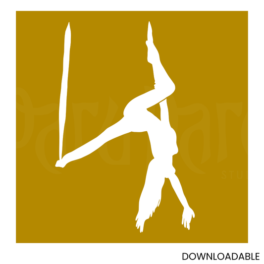 Aerialist Performer Stencil – SVG, DXF & PNG for DIY Projects