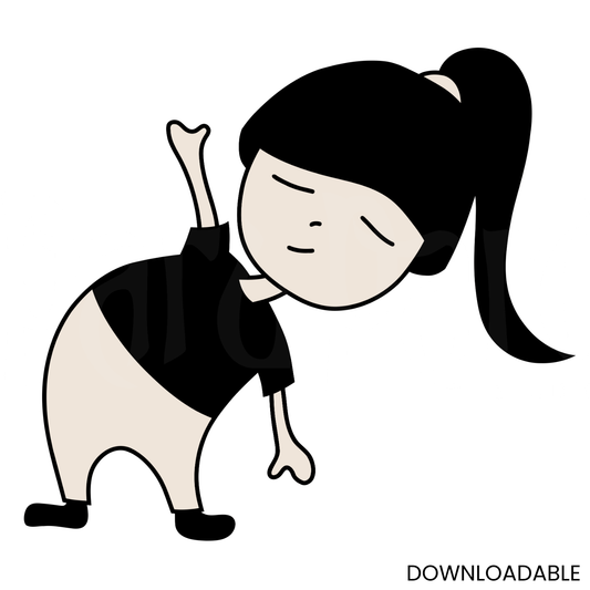 Calm & Cute Yoga Pose – Digital Cut File for Cricut & Glowforge