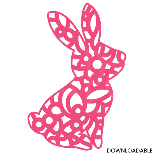 Detailed Bunny Cutout – SVG for Cardstock & Vinyl