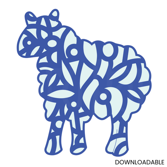 Farmhouse Sheep Stencil – Glowforge & CNC Compatible