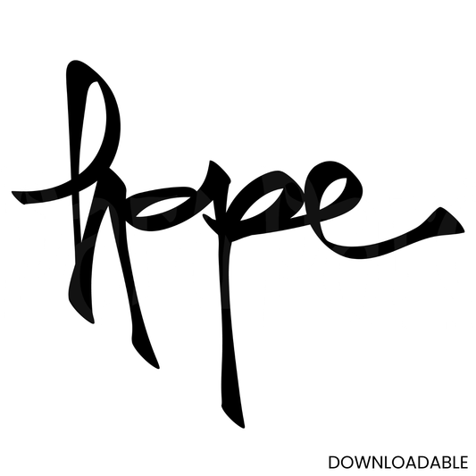 Hope Script SVG | Elegant Religious Cutting File