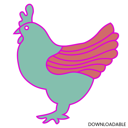 Farmyard Rooster Silhouette – Digital SVG for Cutting & Laser