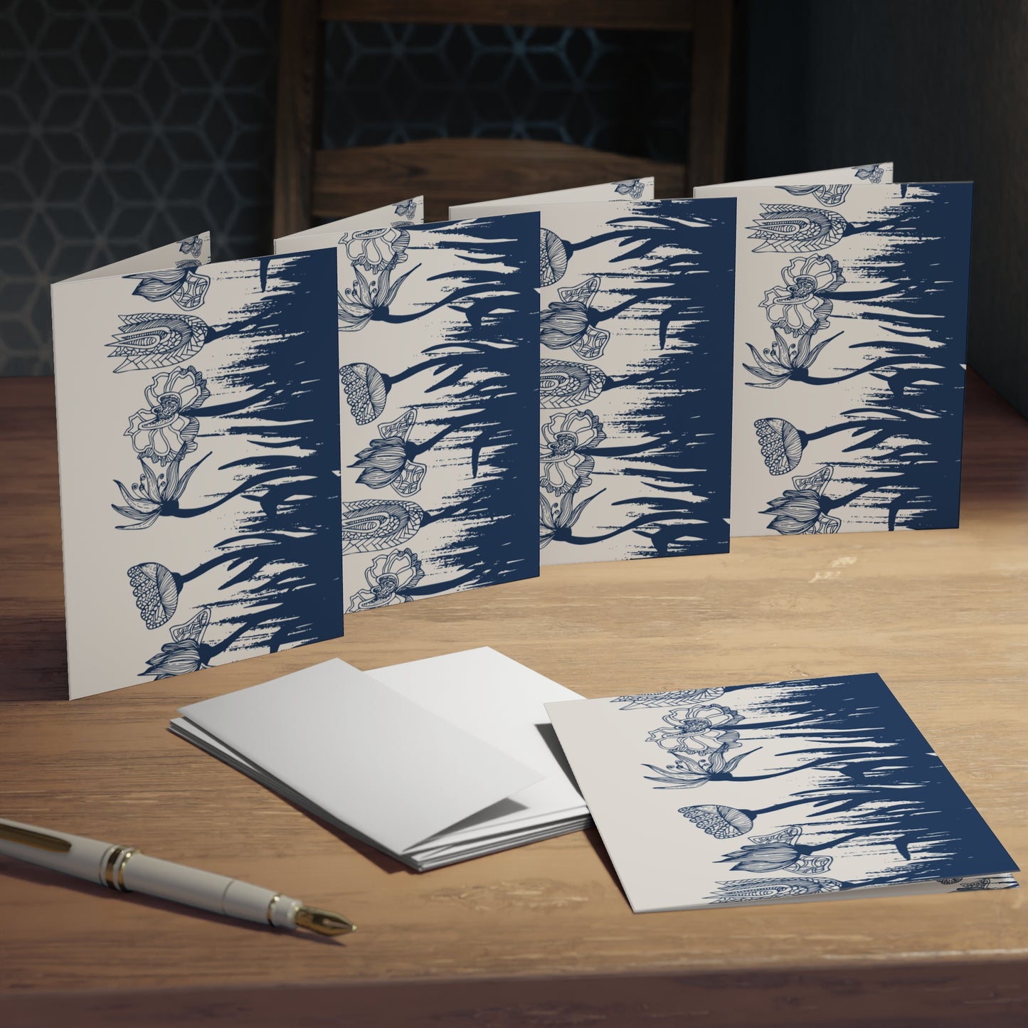 Floral Zentangle Doodle Greeting Cards (5-Pack)