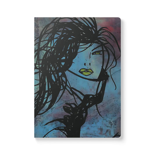 Blue Turtle Neck Softcover Journal (with Inside Prints)