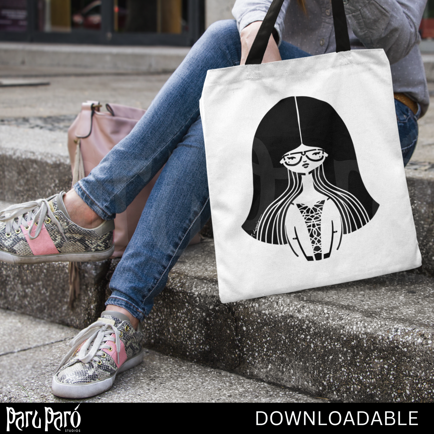 Beautiful Black Woman Female Silhouette PNG Sublimation Digital Wall Art