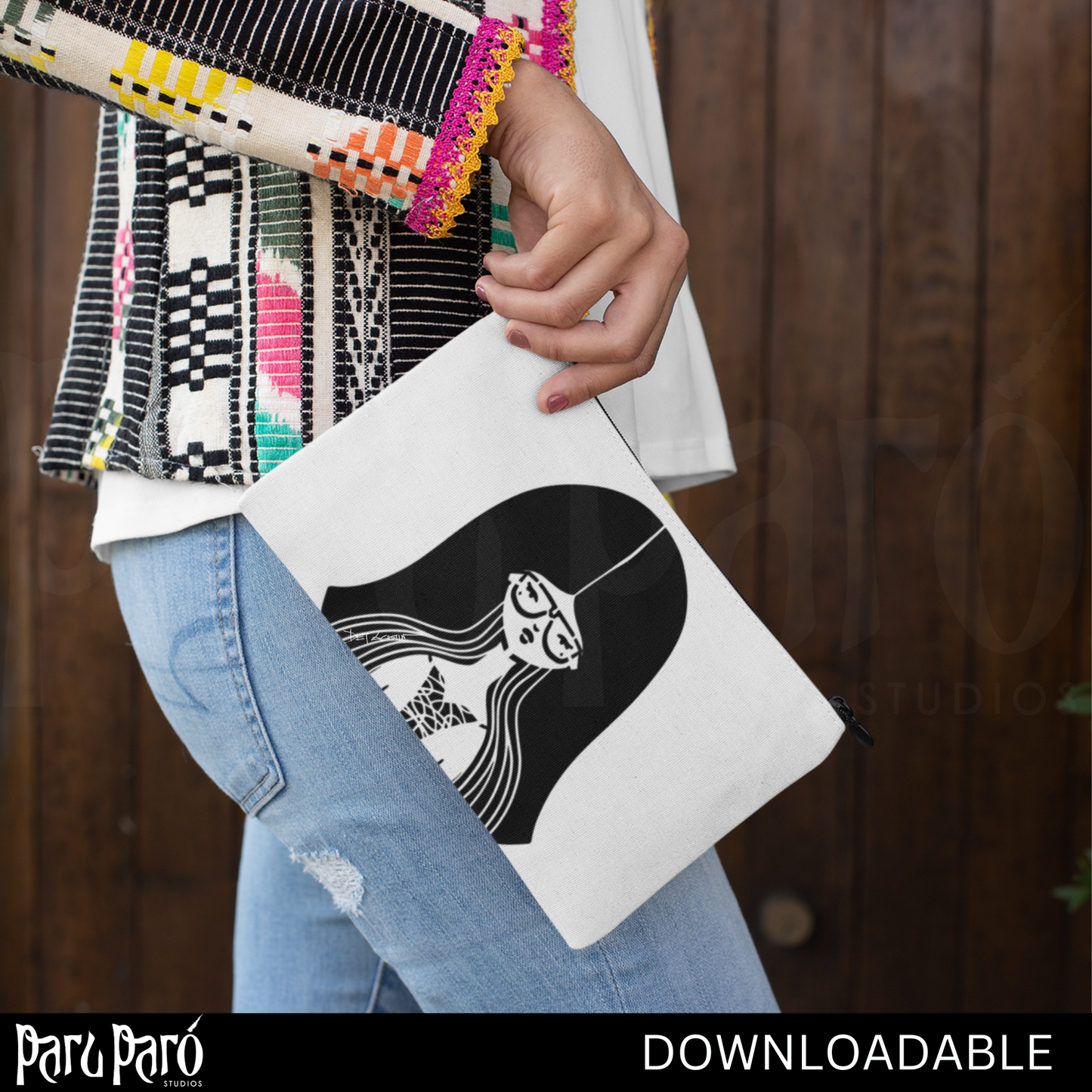 Beautiful Black Woman Female Silhouette PNG Sublimation Digital Wall Art