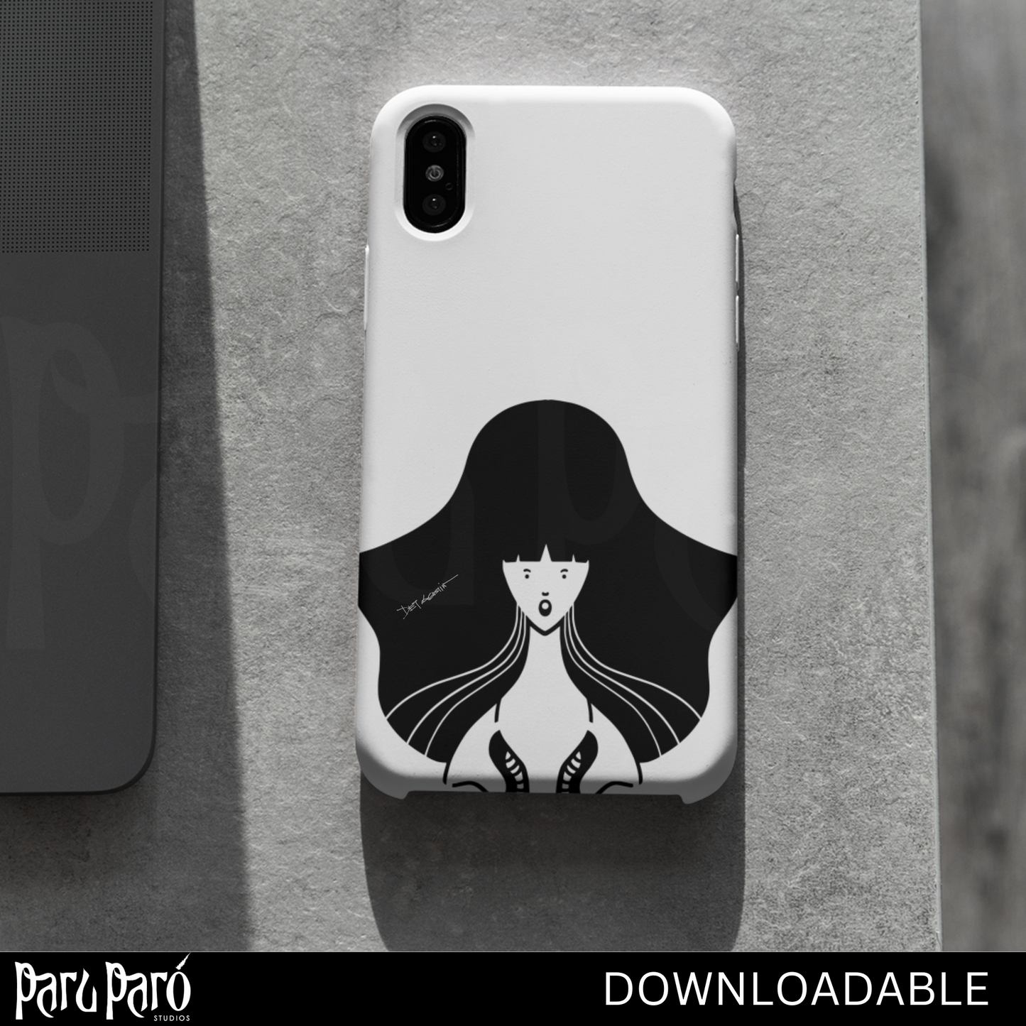 Curly Hair Beautiful Lady Silhouette Gothic PNG Sublimation Digital Wall Art