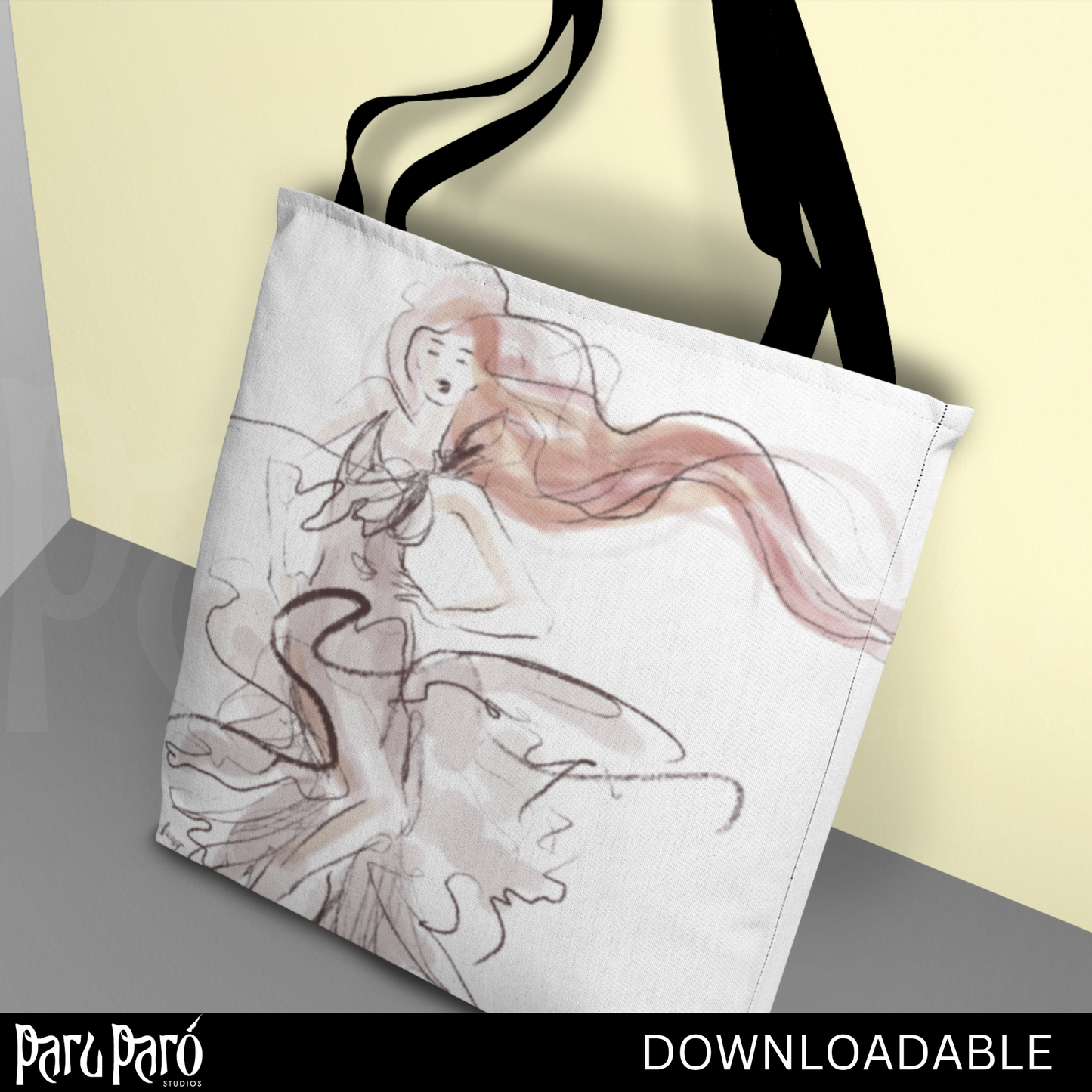 Flamenco Dancer Female Ballerina PNG Sublimation Digital Wall Art