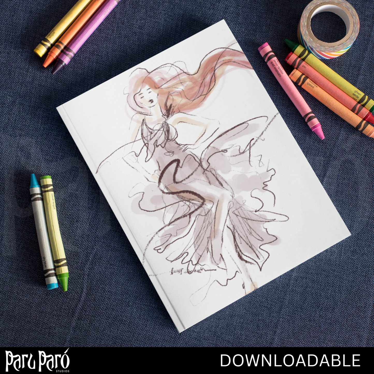 Flamenco Dancer Female Ballerina PNG Sublimation Digital Wall Art