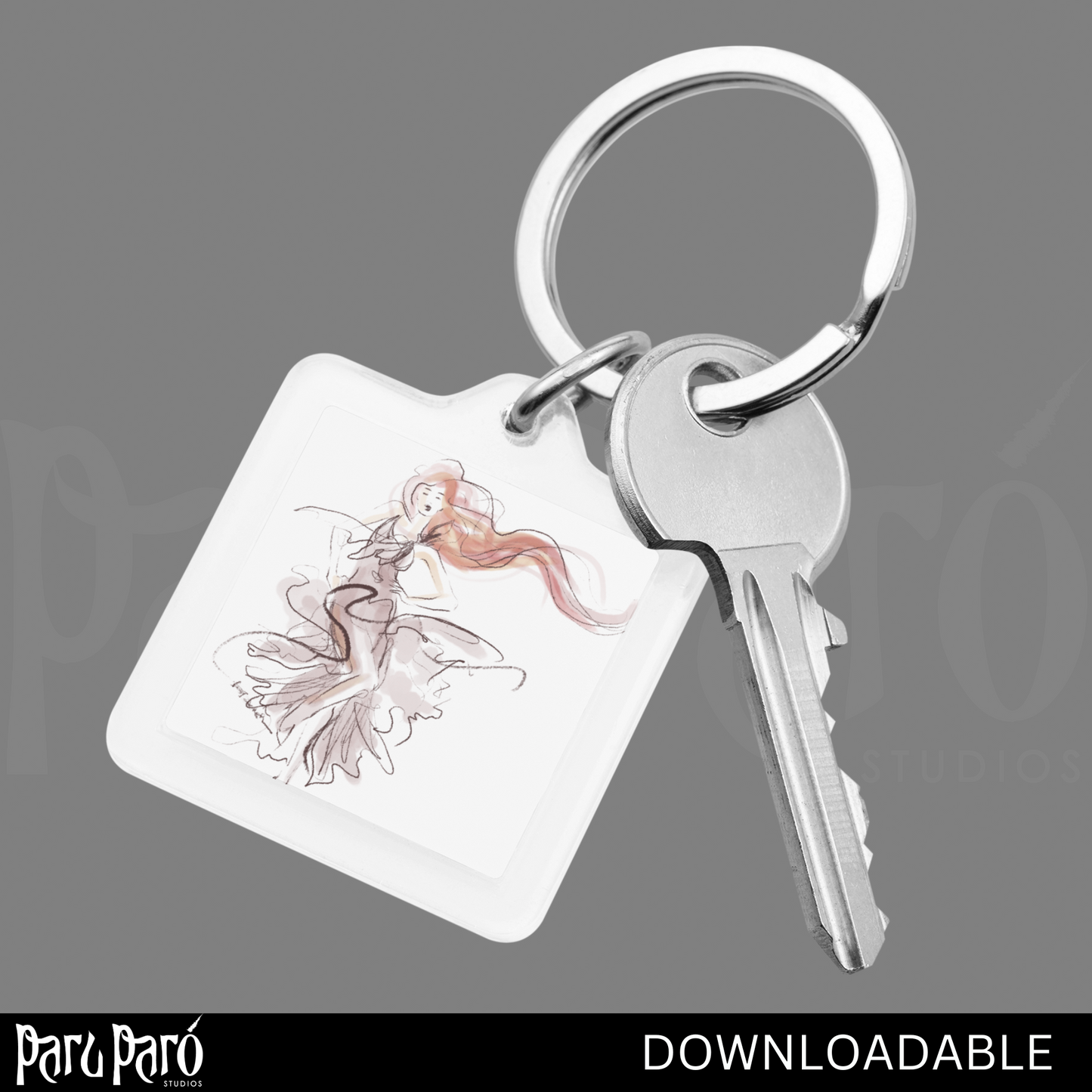 Flamenco Dancer Female Ballerina PNG Sublimation Digital Wall Art