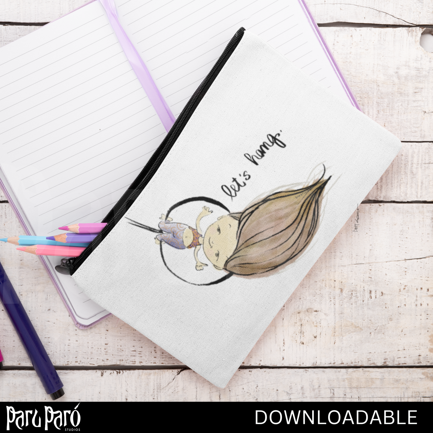 Lyra Girl Aerial Hoop PNG Sublimation Digital Wall Art