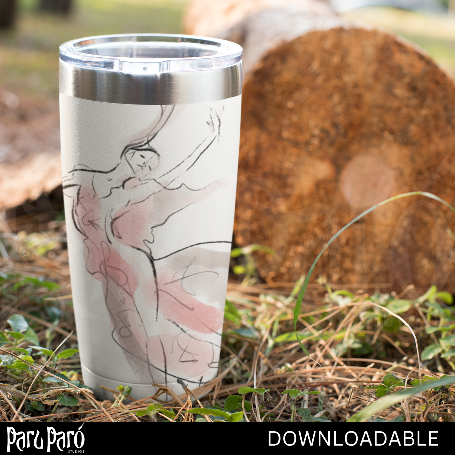 Pink Ballerina Dancing Girl Yoga Poses PNG Sublimation Digital Wall Art