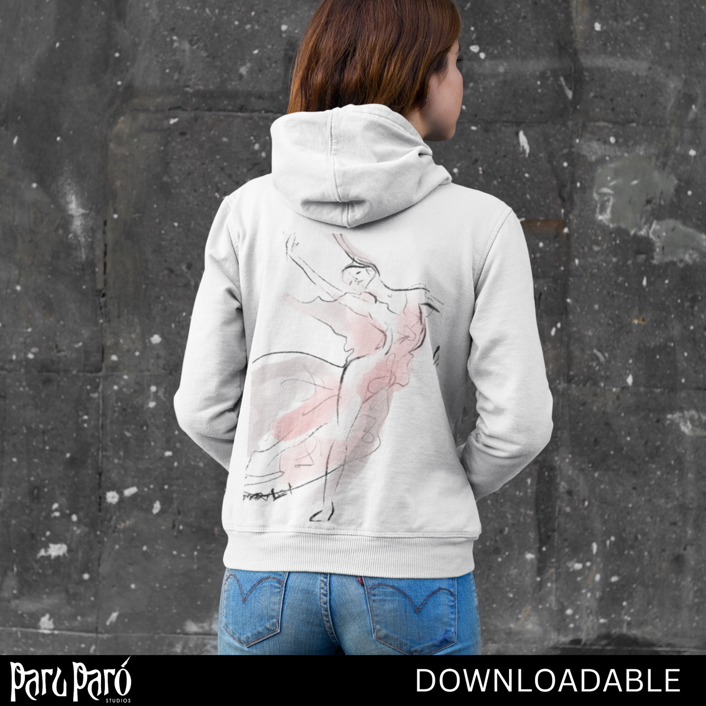 Pink Ballerina Dancing Girl Yoga Poses PNG Sublimation Digital Wall Art