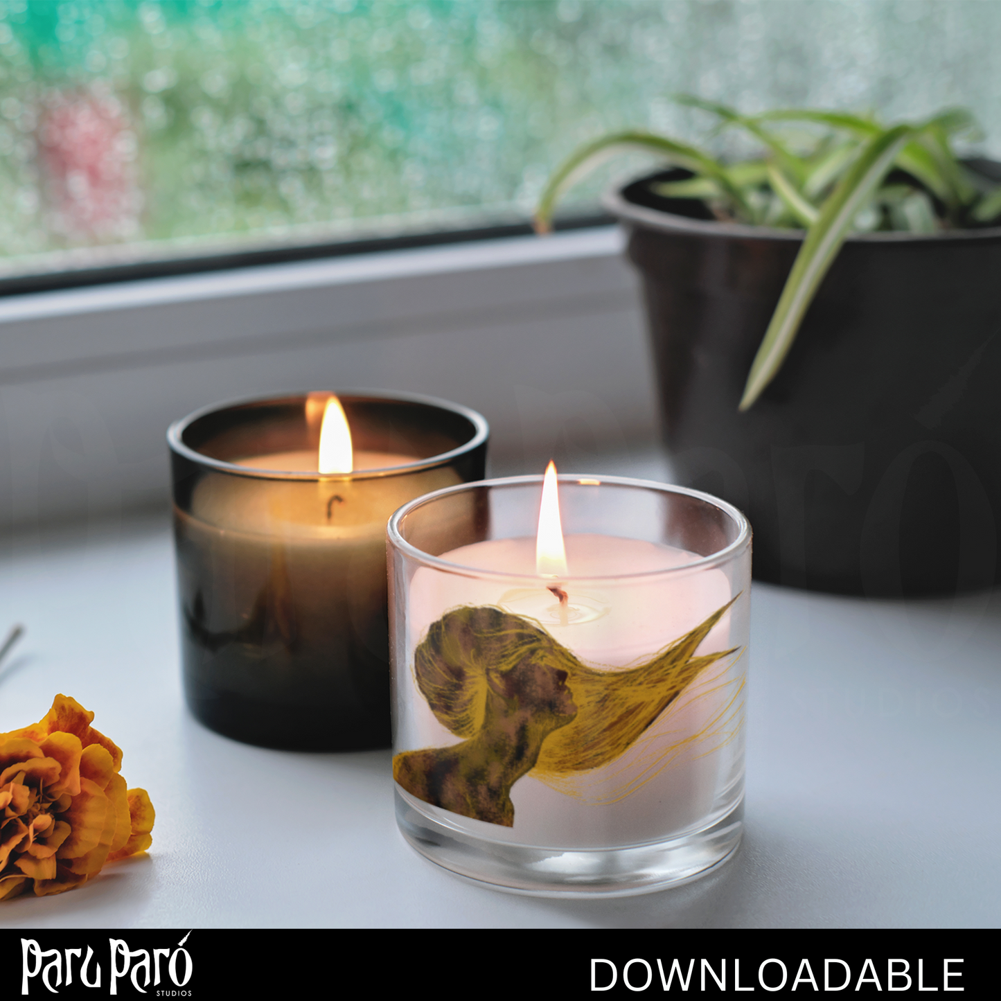 Sensual Abstract Blonde Woman Portrait PNG Sublimation Digital Wall Art