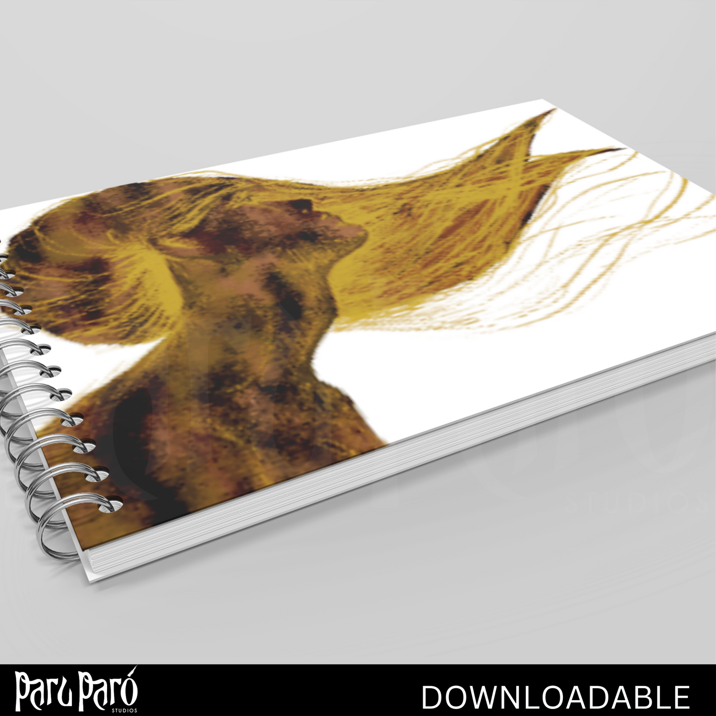 Sensual Abstract Blonde Woman Portrait PNG Sublimation Digital Wall Art