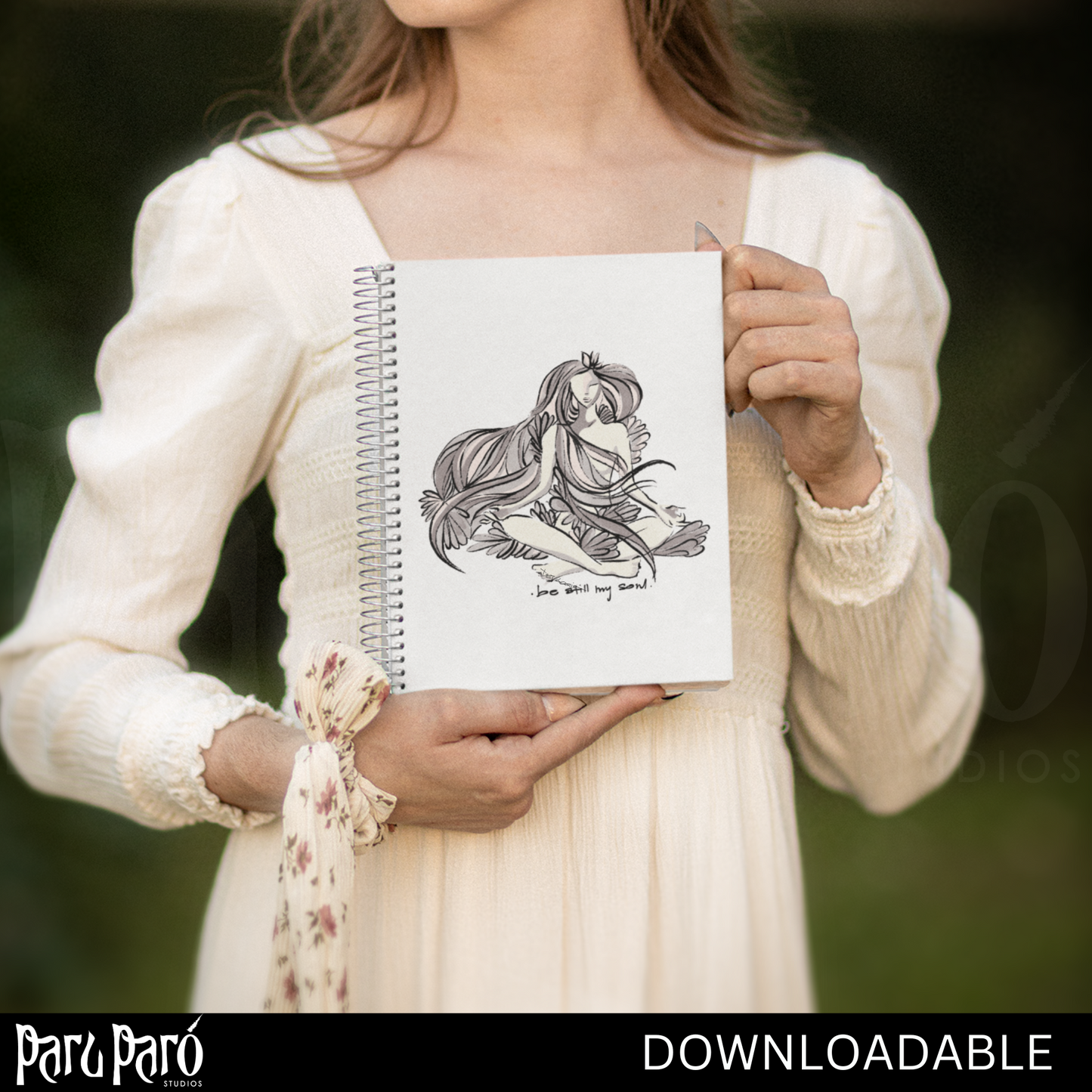 Sukhasana Yoga Pose PNG Sublimation Digital Wall Art