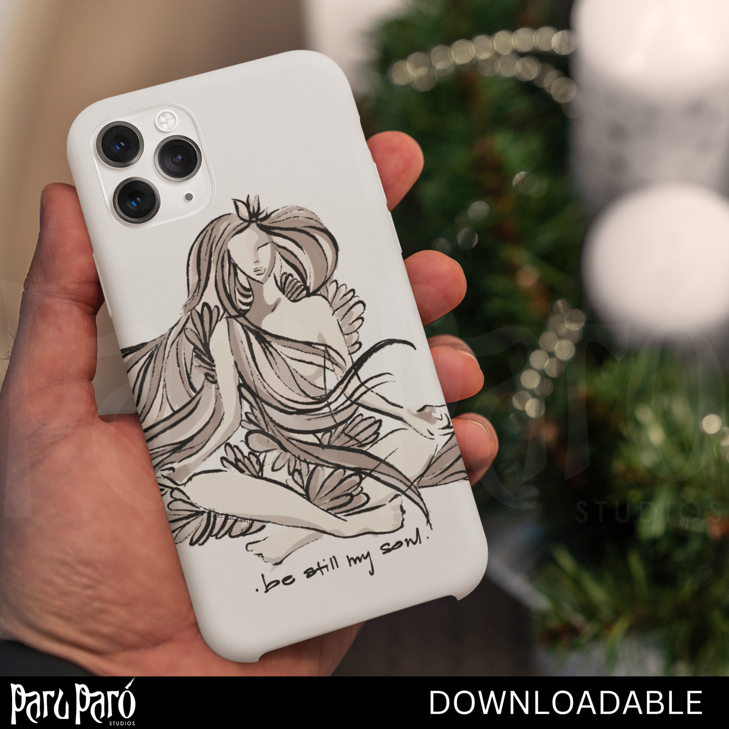 Sukhasana Yoga Pose PNG Sublimation Digital Wall Art