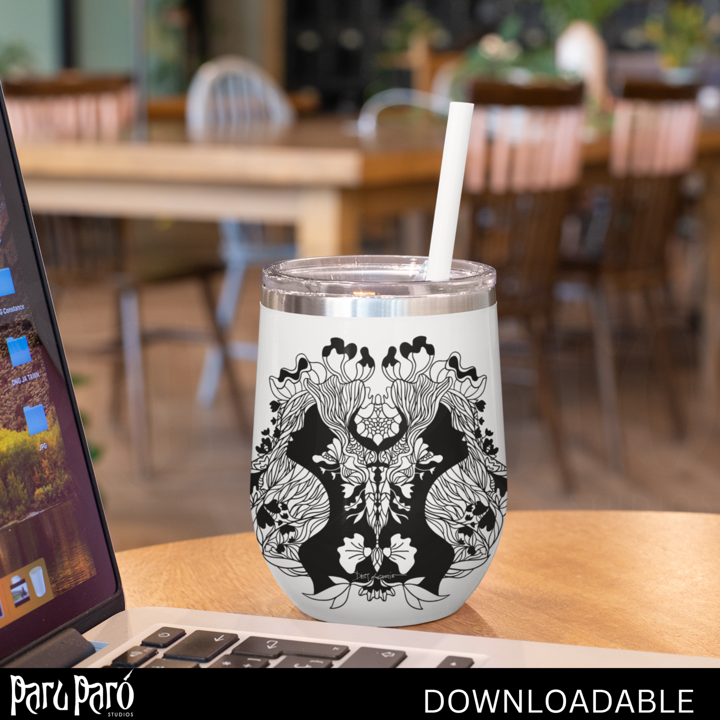 Two Face Black Surreal Woman PNG Sublimation Digital Wall Art