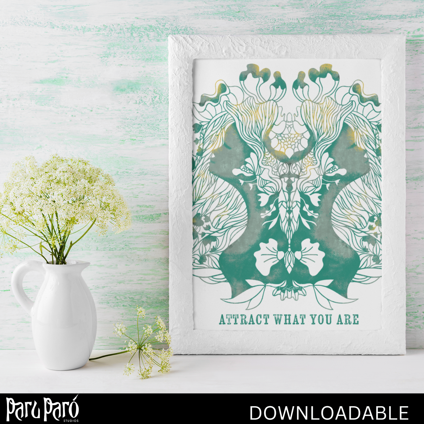 Two Face Surreal Woman Silhouette PNG Sublimation Digital Wall Art