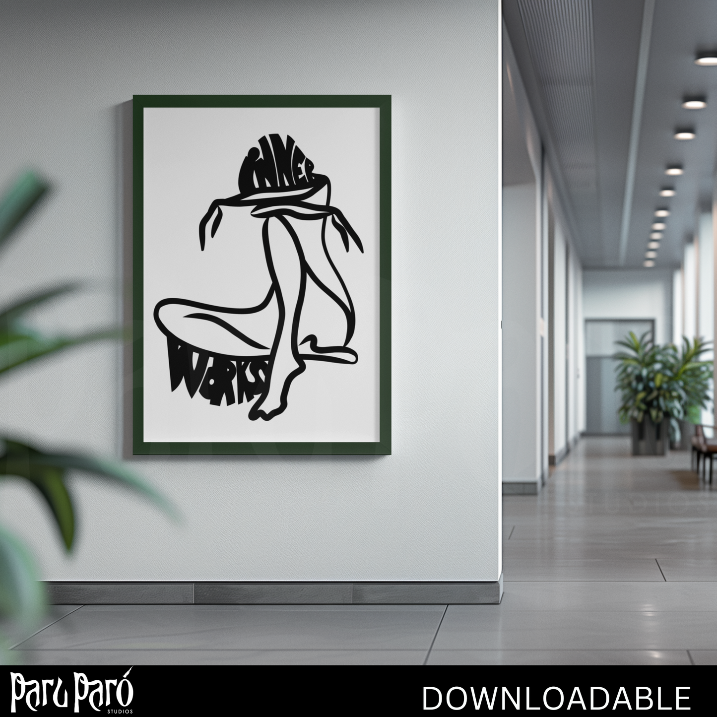 White Ethereal Yoga Woman PNG Sublimation Digital Wall Art