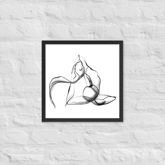 Free Flowing Bending Yoga Framed Poster Wall Art
