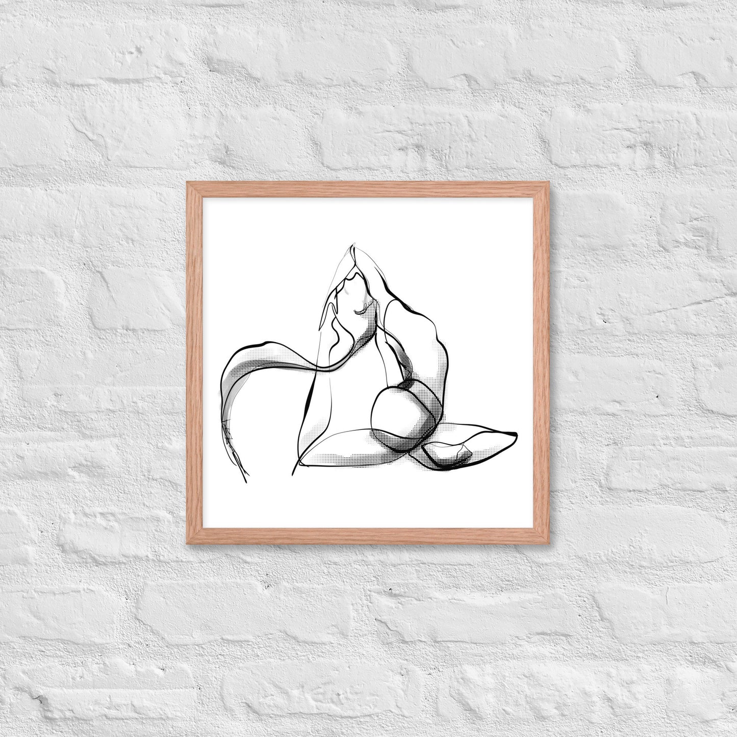 Free Flowing Bending Yoga Framed Poster Wall Art