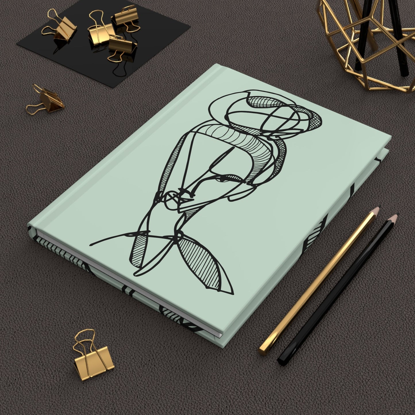 Line Woman Matte Hardcover Meditative Journal