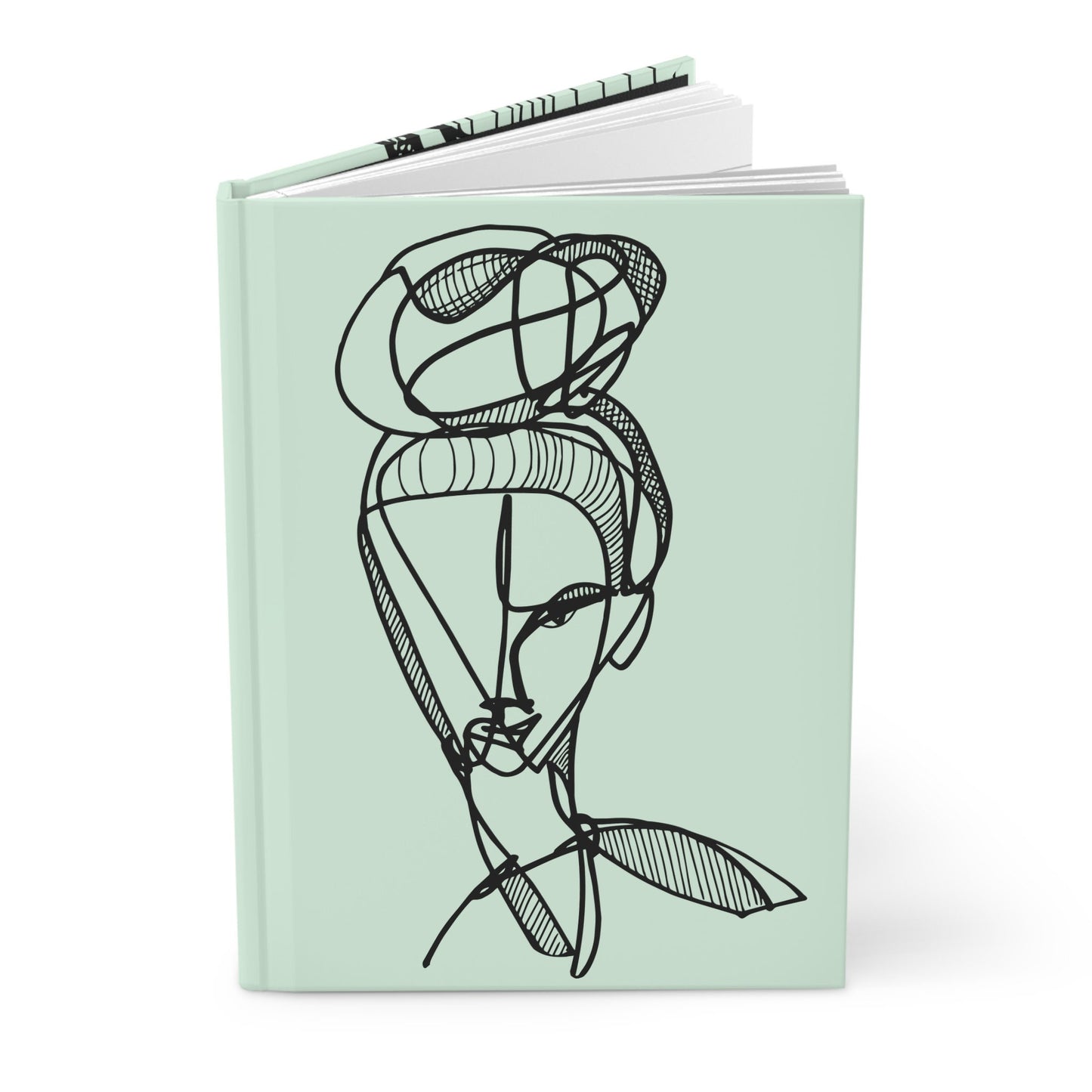Line Woman Matte Hardcover Meditative Journal