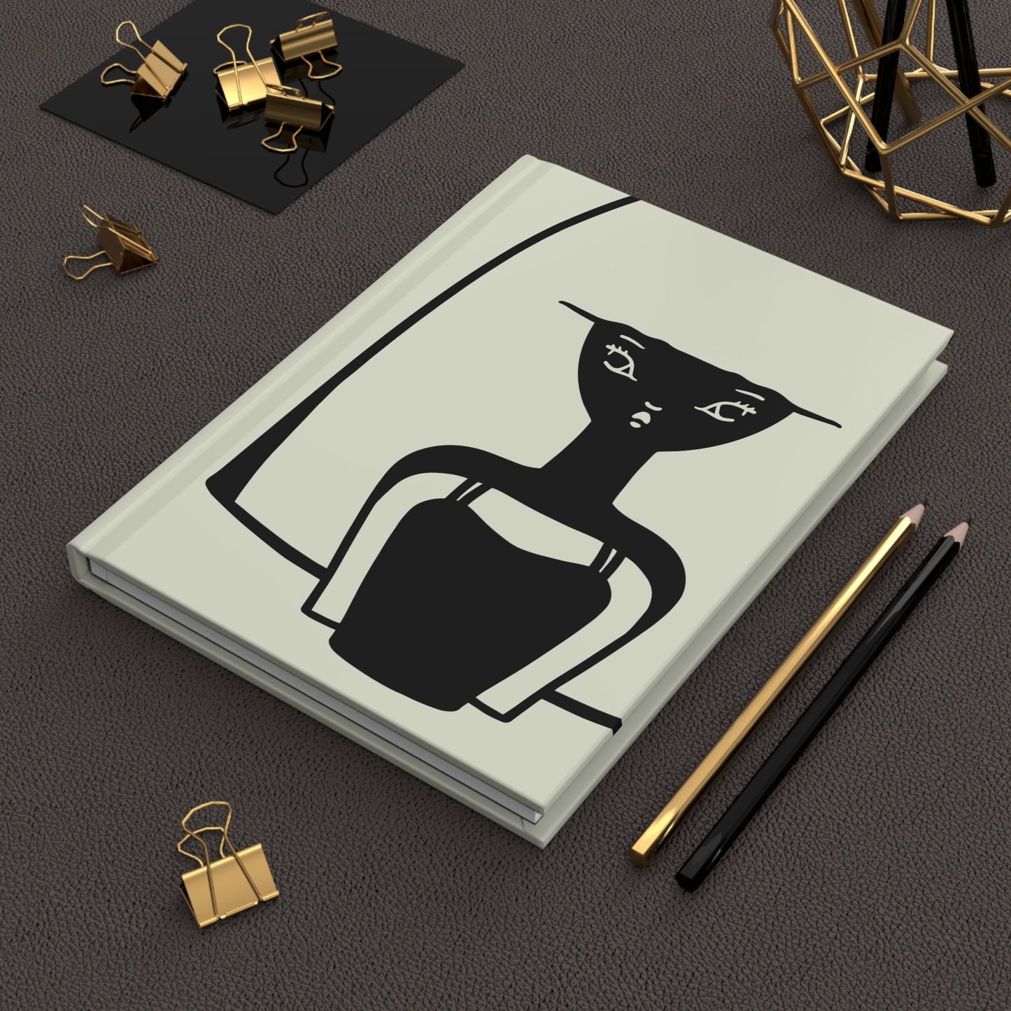 Black and White Graphic Illustration Journal