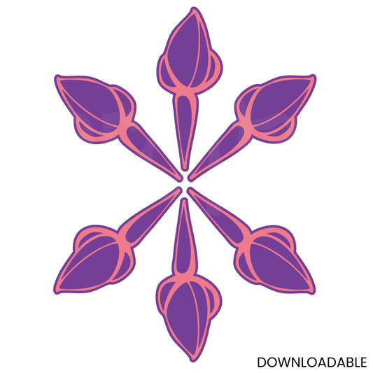 Purple Petal Radiance SVG | Stylish Floral Digital Download