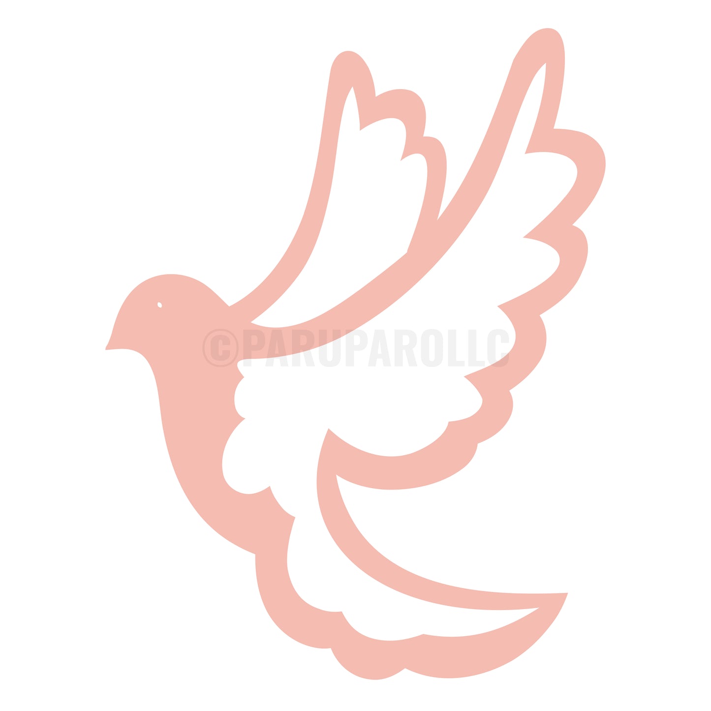 Soaring Dove Mask Stencil – Digital SVG Cut File for Cricut, Silhouette & Laser
