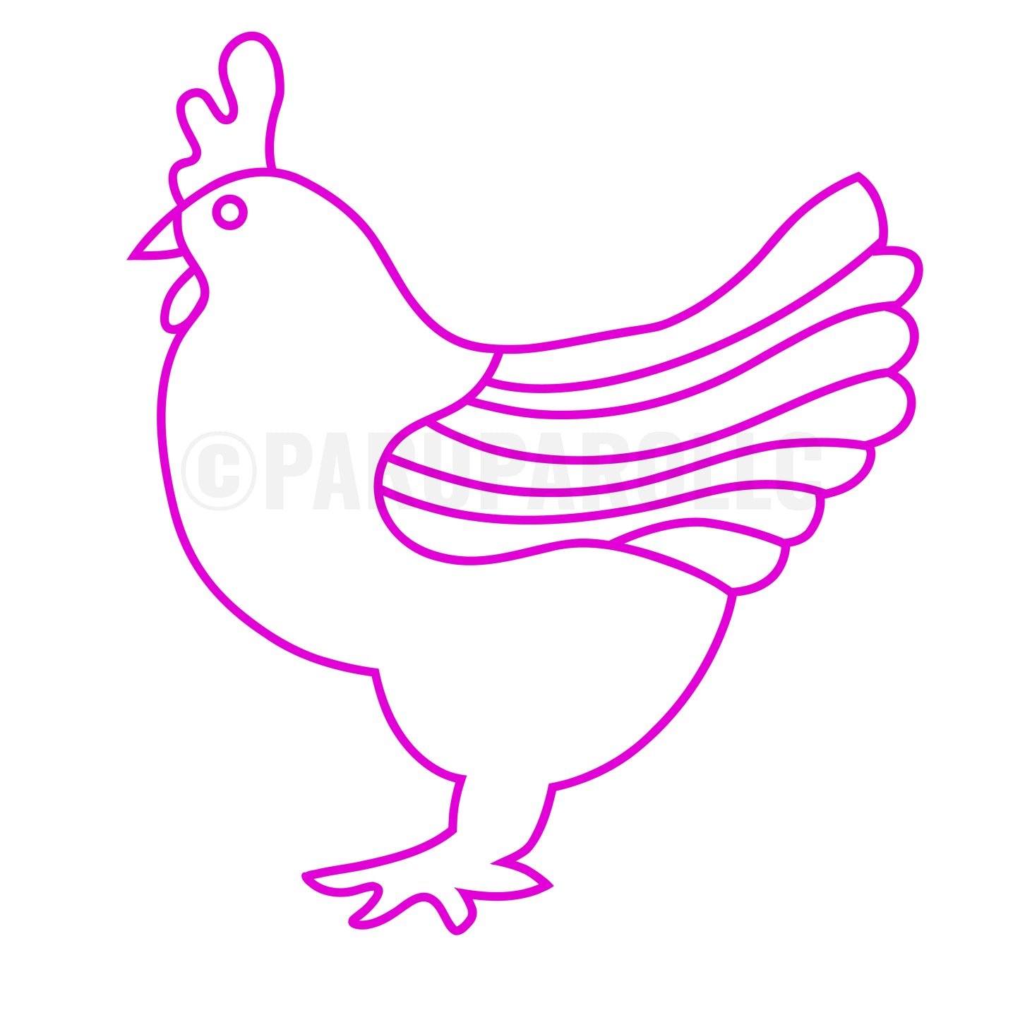 Farmyard Rooster Mask Stencil – Layered Digital SVG for Cutting & Laser