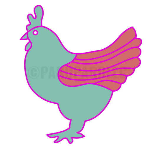 Farmyard Rooster Mask Stencil – Layered Digital SVG for Cutting & Laser