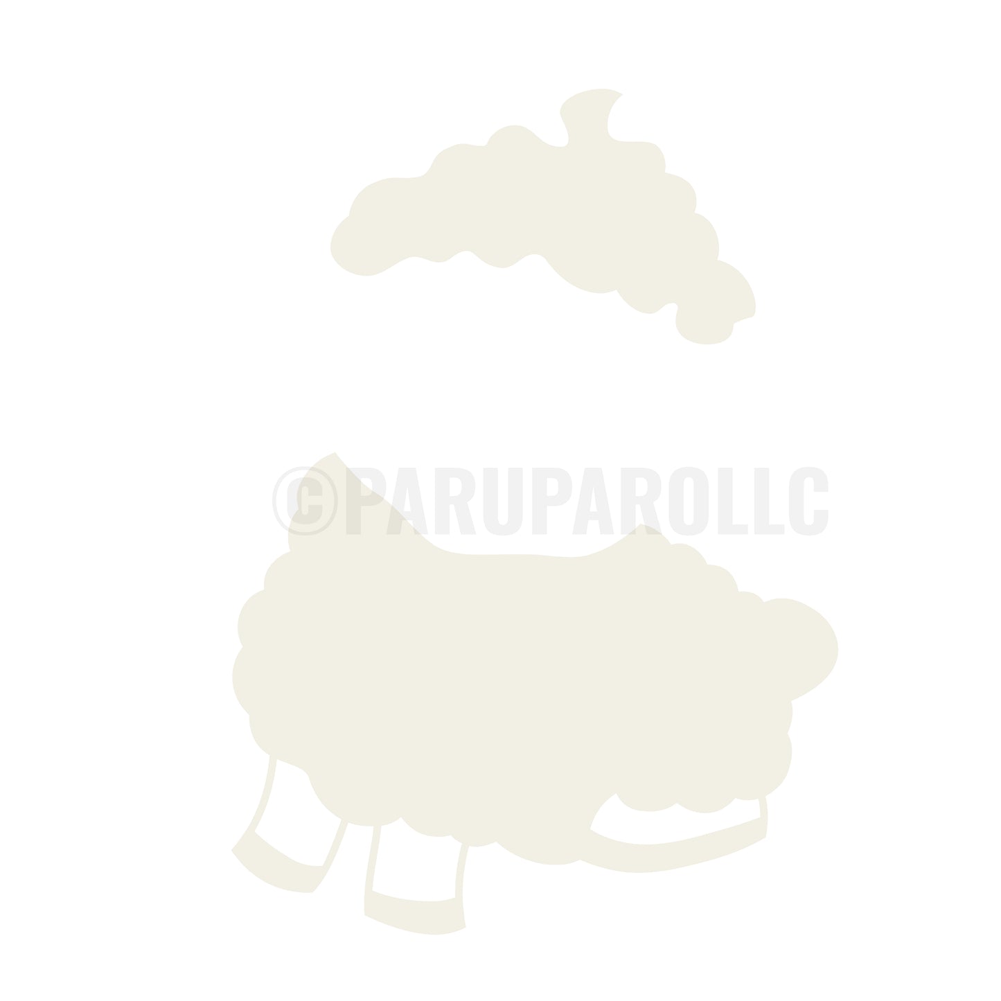 Pastel Baby Lamb SVG Stencil – Digital Cut File for Kids Crafts & Nursery Decor