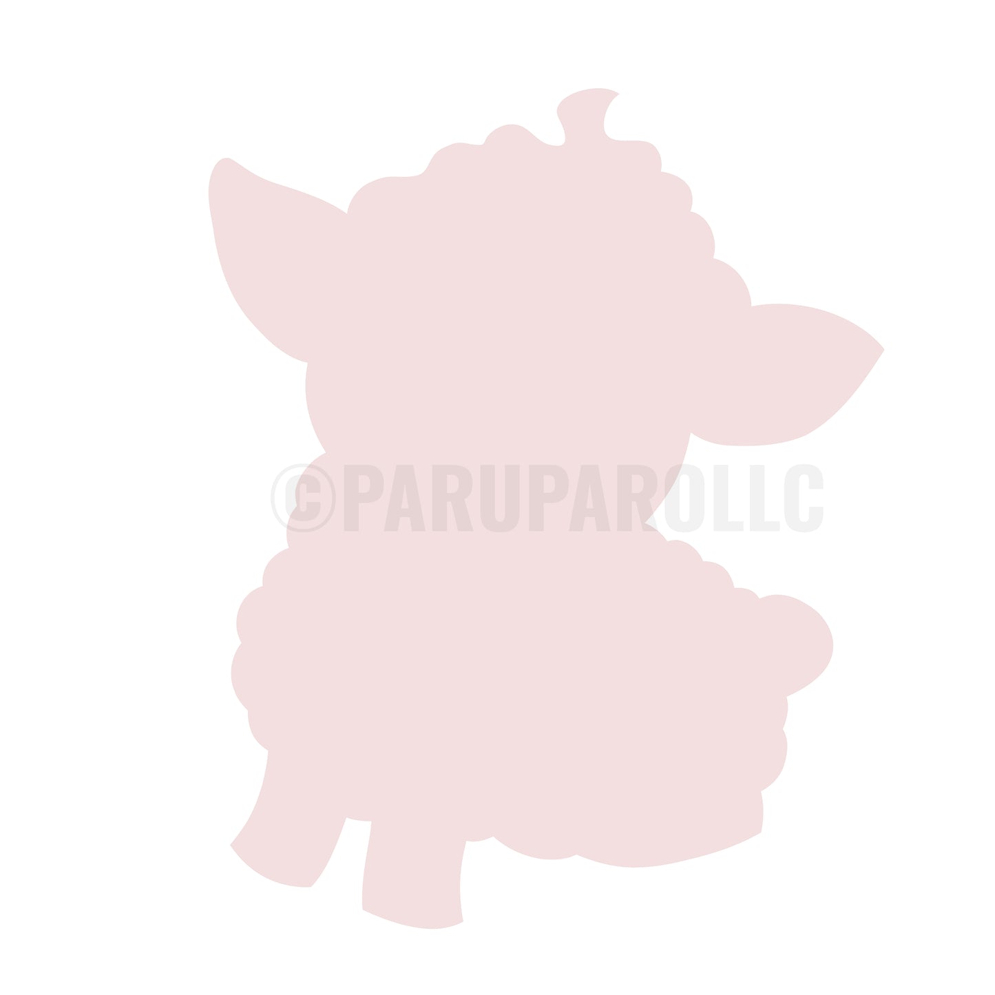 Pastel Baby Lamb SVG Stencil – Digital Cut File for Kids Crafts & Nursery Decor