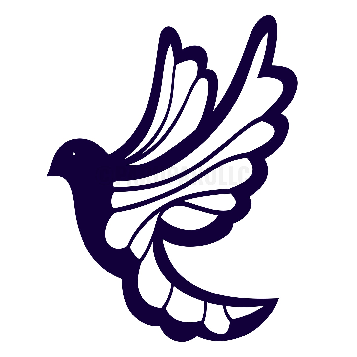 Layered Dove Mask Stencil – Digital SVG Cut File for Cricut & Laser